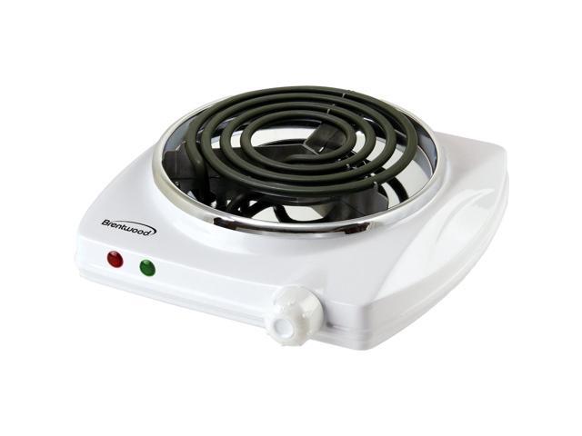 Brentwood TS-322 1000w Single Electric Burner, White