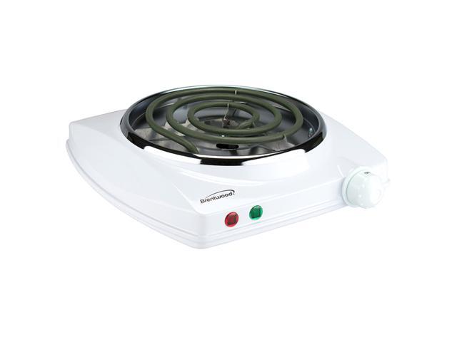 Brentwood TS-322 1000w Single Electric Burner, White