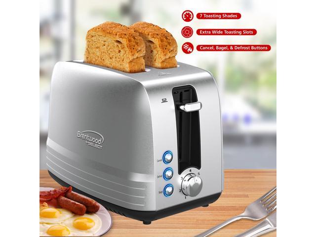 Brentwood Select Extra Wide 2 Slot Stainless Steel Toaster