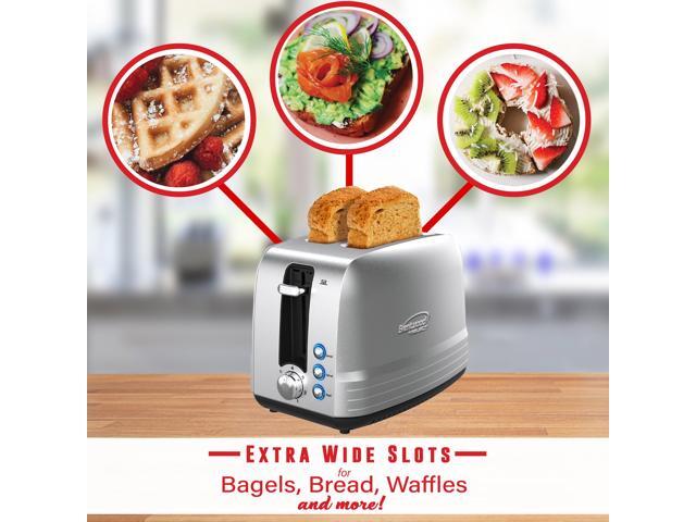 Brentwood Select Extra Wide 2 Slot Stainless Steel Toaster