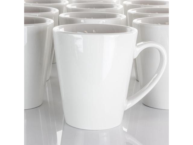 Elama Holt 12 Piece 10 Ounce Porcelain Mug Set in White