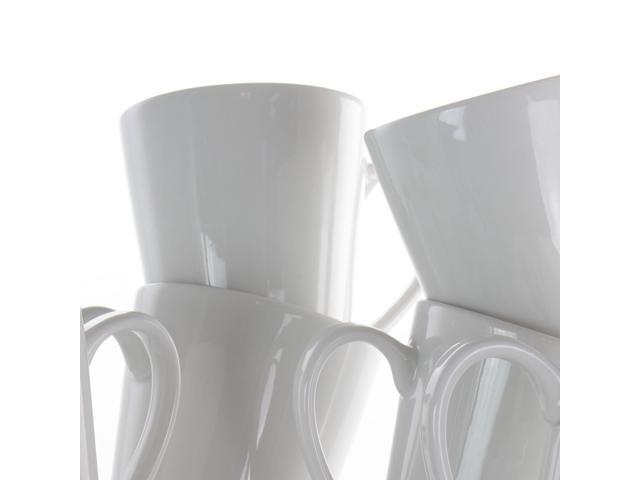 Elama Holt 12 Piece 10 Ounce Porcelain Mug Set in White