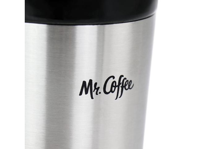 Mr. Coffee 16oz Stainless Steel and Stoneware Travel Mug