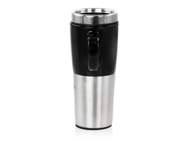 Mr. Coffee 16oz Stainless Steel and Stoneware Travel Mug