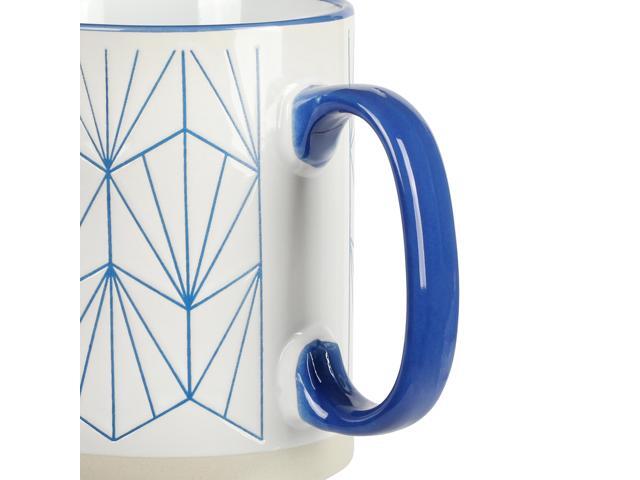 Mr. Coffee Parkmill 17oz 4 Piece Stoneware Coffee Mug Set in Assorted Designs
