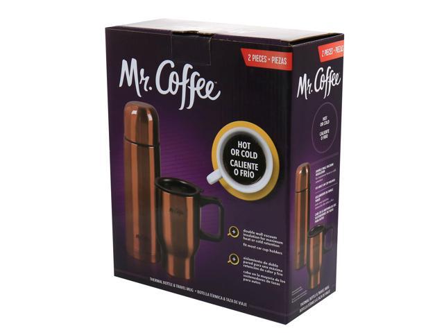 Mr. Coffee 2 Piece Thermal Bottle and Travel Mug in Copper
