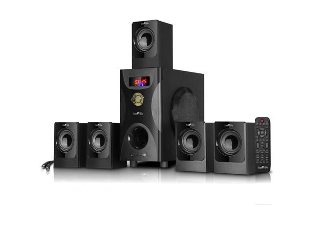 beFree Sound 5.1 Channel Surround Sound Bluetooth Speaker System in Black - Reconditioned - image 3