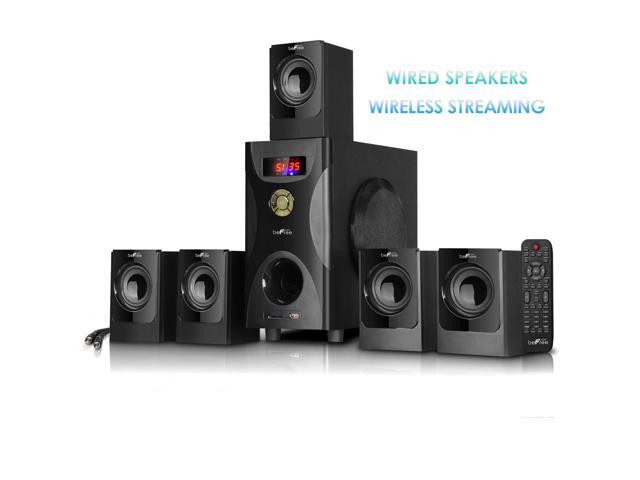 beFree Sound 5.1 Channel Surround Sound Bluetooth Speaker System in Black - Reconditioned - image 4
