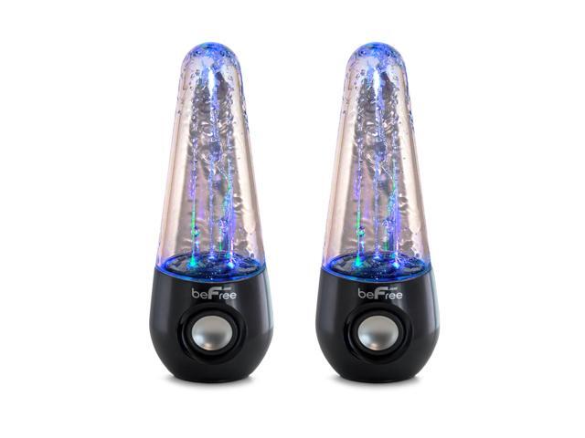 beFree Sound Bluetooth LED Dancing Water Multimedia Speakers - Black