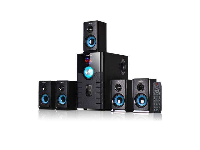 beFree Sound BFS-500 5.1 Channel Surround Sound Bluetooth Speaker System - Blue