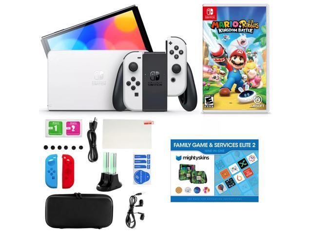 UPC 658580280482 product image for Nintendo Switch OLED in White with Mario+Rabbids, Accessory Kit and Voucher | upcitemdb.com