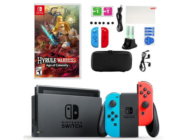 UPC 672975382285 product image for Nintendo Switch in Neon with Hyrule Warriors and Accessory Kit | upcitemdb.com