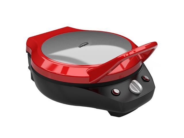Brentwood 1200 Watt 12 Inch Non Stick Pizza Maker and Grill in Red