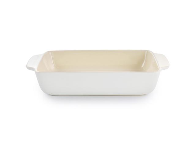 Crockpot Artisan 4 Quart Rectangular Stoneware Bake Pan in Cream