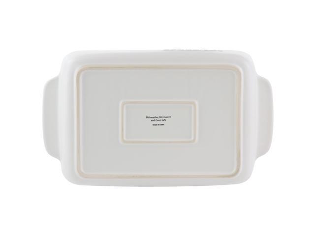 Crockpot Artisan 4 Quart Rectangular Stoneware Bake Pan in Cream