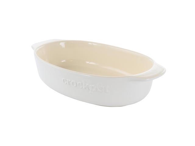 Crock Pot Artisan 2.5 Quart Oval Stoneware Casserole in White