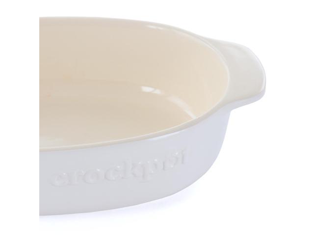 Crock Pot Artisan 2.5 Quart Oval Stoneware Casserole in White