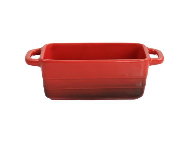 Crock Pot Appleton 6 Piece 12 Ounce Stoneware Mini Loaf Pan Baker Set in Gradient Red