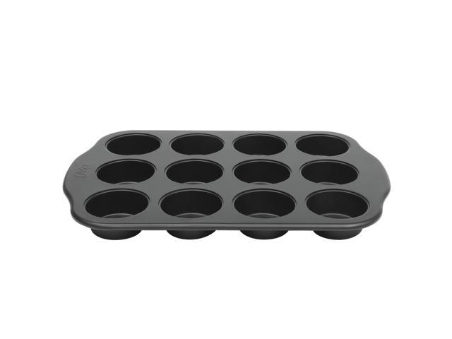 Oster Teston Platinum Collection 12-Cup Nonstick Carbon Steel Muffin Pan in Matte Black