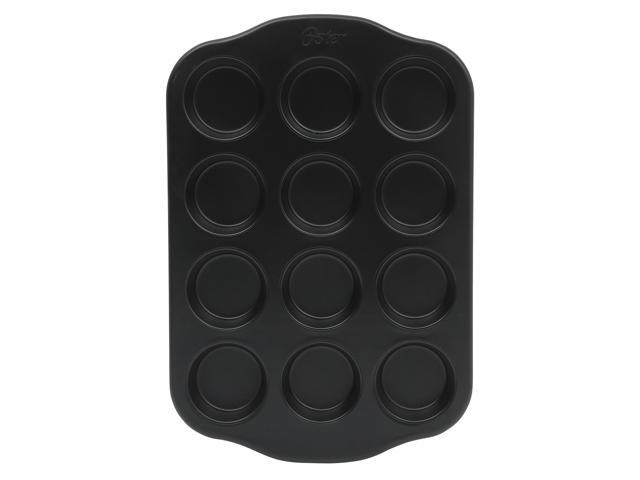 Oster Teston Platinum Collection 12-Cup Nonstick Carbon Steel Muffin Pan in Matte Black