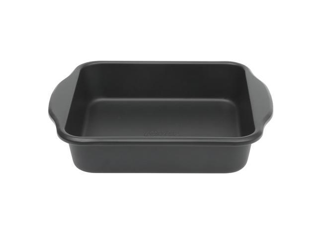 Oster Teston Platinum Collection 8 Inch Nonstick Carbon Steel Square Cake Pan in Matte Black