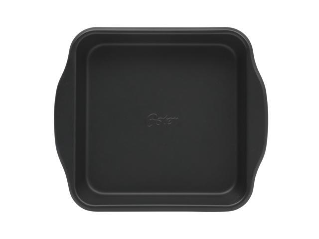 Oster Teston Platinum Collection 8 Inch Nonstick Carbon Steel Square Cake Pan in Matte Black