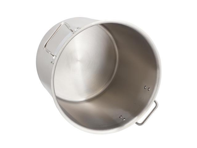 MegaChef Professional Kitchen 26.4 Quart Large Round Stainless Steel Stock Pot with Lid