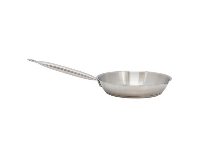 MegaChef Professional Kitchen 10 Inch Round Stainless Steel Fry Pan in Silver