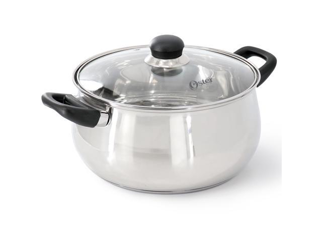 Oster Rametto 5 Piece Belly Shaped Stainless Steel Cookware Set in Silver
