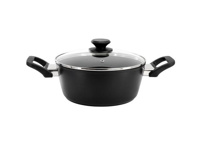 Oster Connelly 7 Piece Textured Nonstick Aluminum Cookware Set in Black