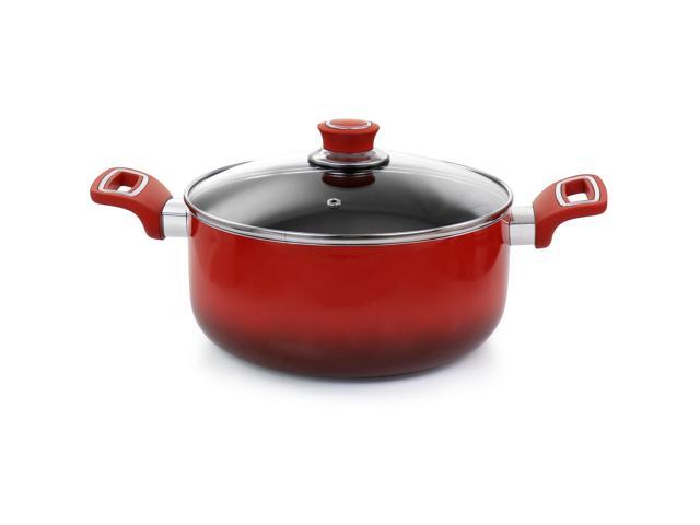 Oster 7 Piece Non Stick Aluminum Cookware Set in Red