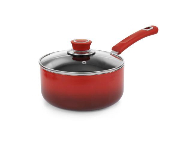 Oster 7 Piece Non Stick Aluminum Cookware Set in Red