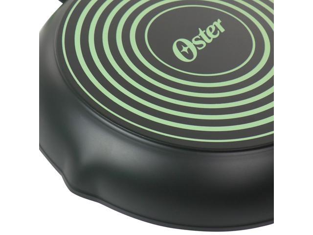 Oster Rigby 9.5 Inch Aluminum Nonstick Frying Pan in Green with Pouring Spouts