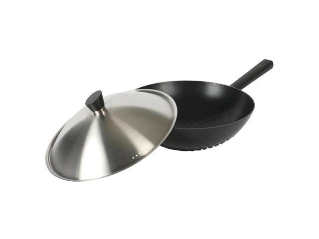 Kenmore Eugene 13 Inch Nonstick Cast Alumium Wok with Stainless Steel Lid