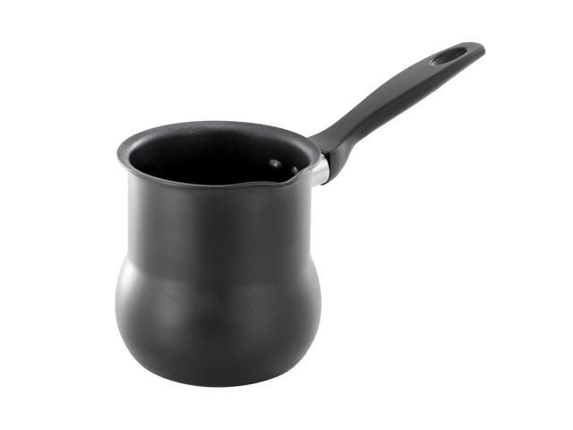 Better Chef 0.6 Quart Aluminum Nonstick Turkish Coffee Warmer in Black with Cool Touch Handle