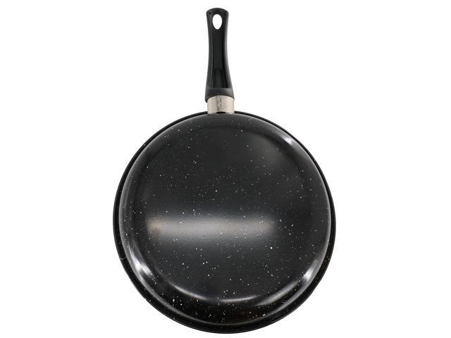 Gibson Home Delhi 11 Inch Round Nonstick Carbon Steel Frying Pan in Black