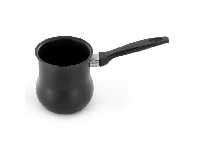 Better Chef 0.45 Quart Aluminum Nonstick Turkish Coffee Warmer in Black with Cool Touch Handle