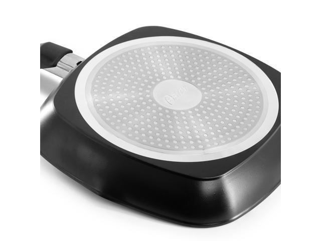 Oster Connelly 10 Inch Nonstick Aluminum Grill Pan in Black