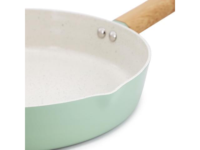 Gibson Home Marbleton Ceramic Nonstick Alumium 11 Inch Frying Pan in Mint
