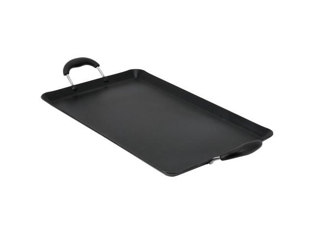 Oster Clairborne 19 x 11.6 Inch Nonstick Double Burner Rectangular Griddle Pan in Charcoal Gray