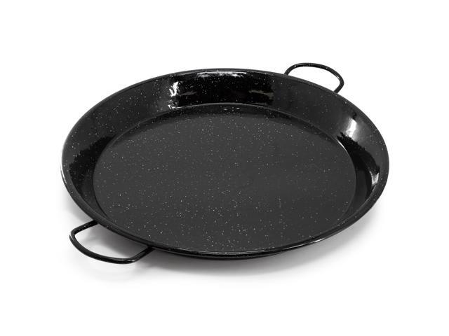 Oster Castillo 15 Inch Enameled Steel Paella Pan in Speckled Black