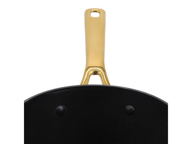 Oster Abbottsford 2.5 Quart Nonstick Aluminum Saucepan with Glass Lid in Black