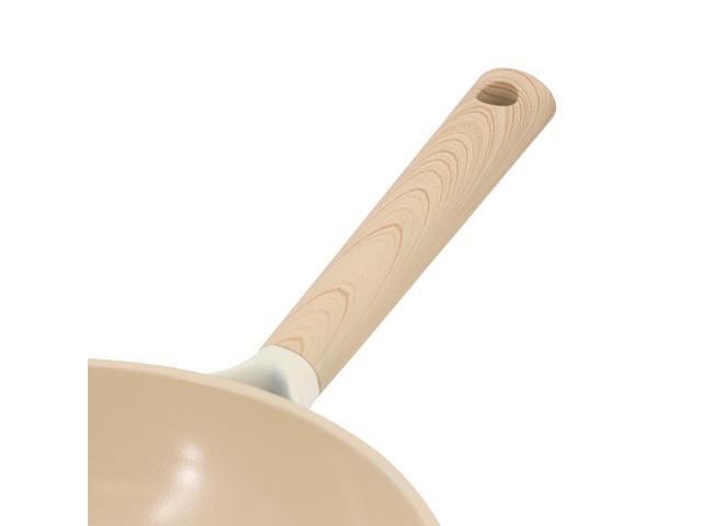 Gibson Elite Folkstone 10 Inch Ceramic Nonstick Cast Aluminum Frypan in Beige