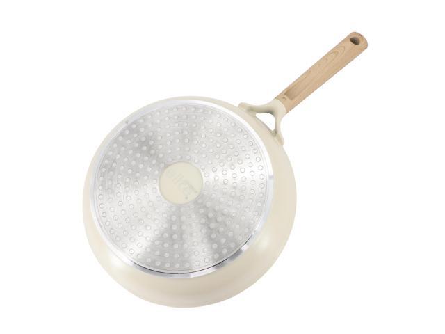 Gibson Elite Folkstone 10 Inch Ceramic Nonstick Cast Aluminum Frypan in Beige