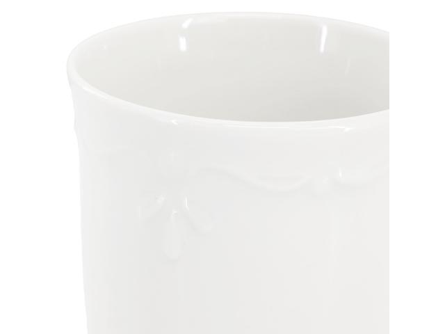 Elama Henryi 6 Piece 12 Ounce Porcelain Mug Set in White
