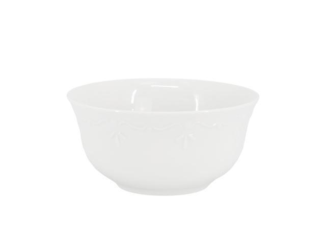 Elama Henryi 6 Piece 6.1 Inch Porcelain Bowl Set in White