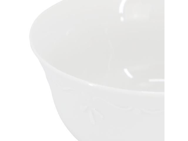 Elama Henryi 6 Piece 6.1 Inch Porcelain Bowl Set in White