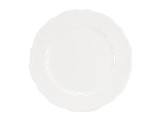 Elama Henryi 6 Piece 10.6 Inch Porcelain Dinner Plate Set in White