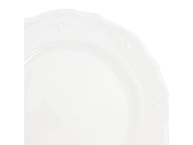 Elama Henryi 6 Piece 10.6 Inch Porcelain Dinner Plate Set in White