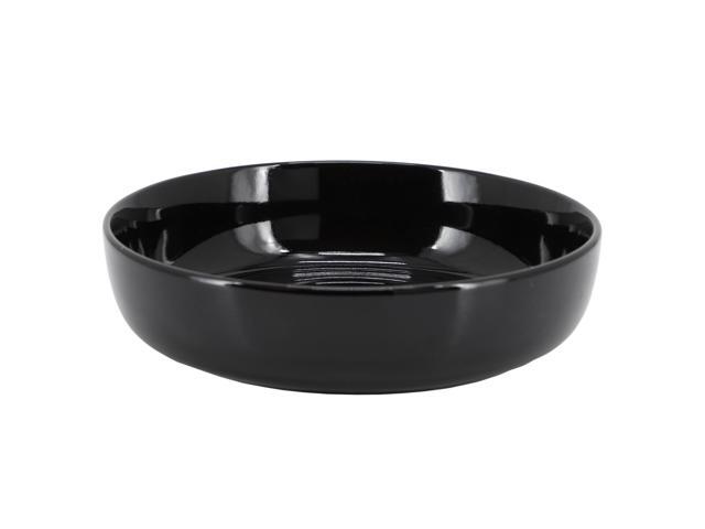 Elama Duncan 18 Piece Porcelain Dinnerware Set in Black